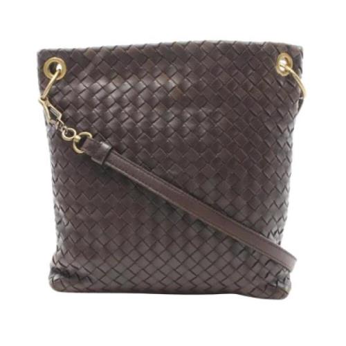 Pre-owned Leather shoulder-bags Bottega Veneta Vintage , Brown , Dames