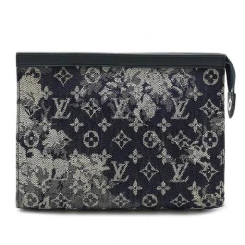 Pre-owned Canvas clutches Louis Vuitton Vintage , Black , Dames