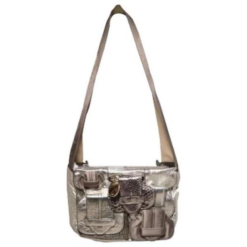 Pre-owned Leather shoulder-bags Chloé Pre-owned , Gray , Dames