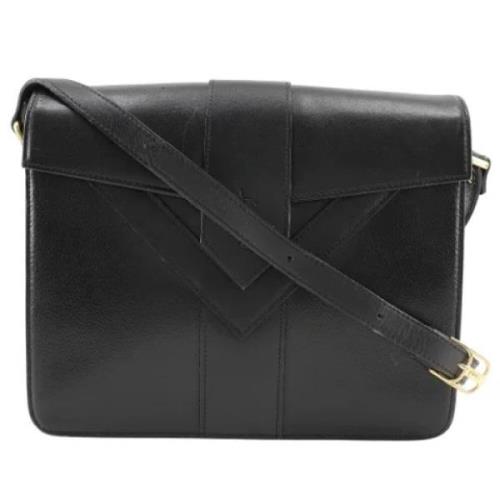 Pre-owned Leather shoulder-bags Yves Saint Laurent Vintage , Black , D...