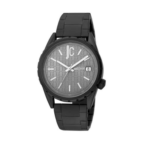 Zwarte heren quartz analoog horloge Just Cavalli , Black , Heren