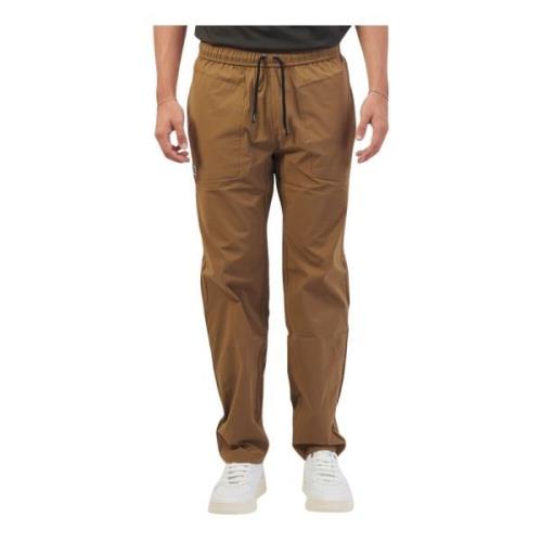 Bruine Lichtgewicht Katoenmix Broek K-Way , Brown , Heren