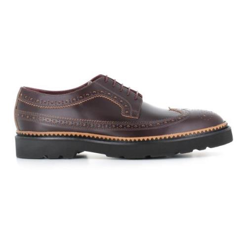 Bordeaux Leren Schoenen met Hoge Zool PS By Paul Smith , Red , Heren