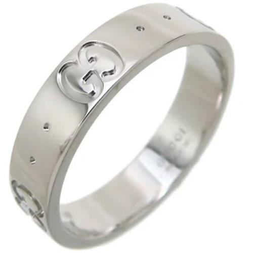 Pre-owned White Gold rings Gucci Vintage , Gray , Dames