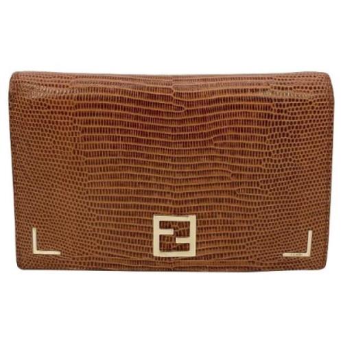 Pre-owned Leather wallets Fendi Vintage , Brown , Dames