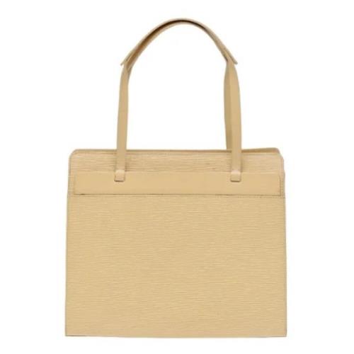 Pre-owned Leather totes Louis Vuitton Vintage , Beige , Dames