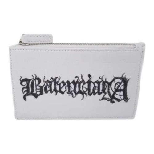 Pre-owned Leather wallets Balenciaga Vintage , White , Heren