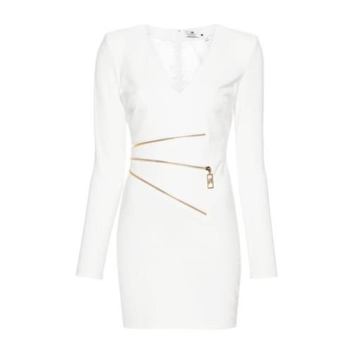 Witte Jurken voor Vrouwen Elisabetta Franchi , White , Dames