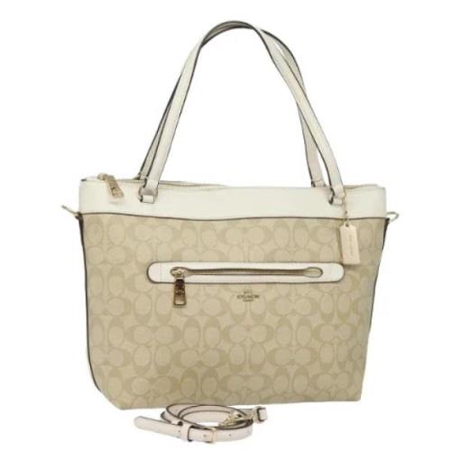 Pre-owned Canvas totes Coach Pre-owned , Beige , Dames