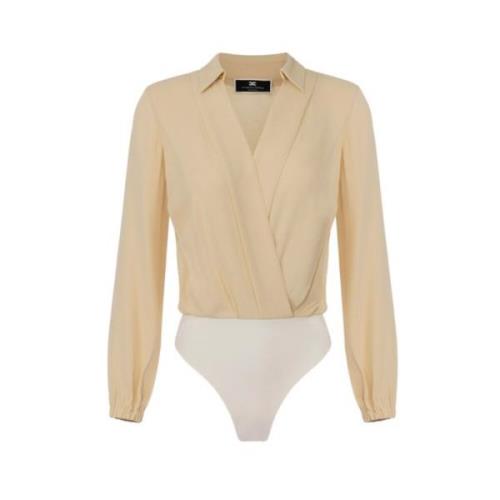 Body Blouse Elisabetta Franchi , Beige , Dames