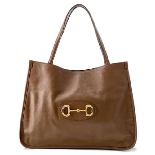 Pre-owned Leather gucci-bags Gucci Vintage , Brown , Dames