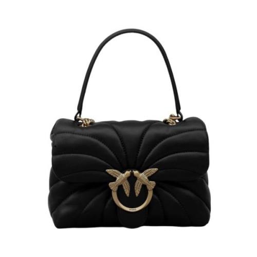 Stijlvolle Leren Tas voor Vrouwen Pinko , Black , Dames