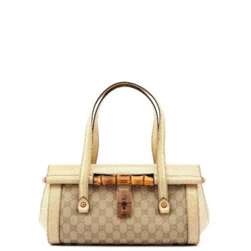 Pre-owned Canvas handbags Gucci Vintage , Beige , Dames