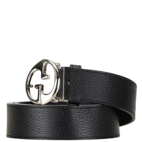 Pre-owned Leather belts Gucci Vintage , Black , Heren