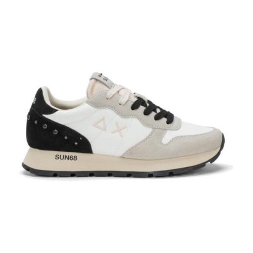 Studded Witte Sneakers Sun68 , Multicolor , Dames