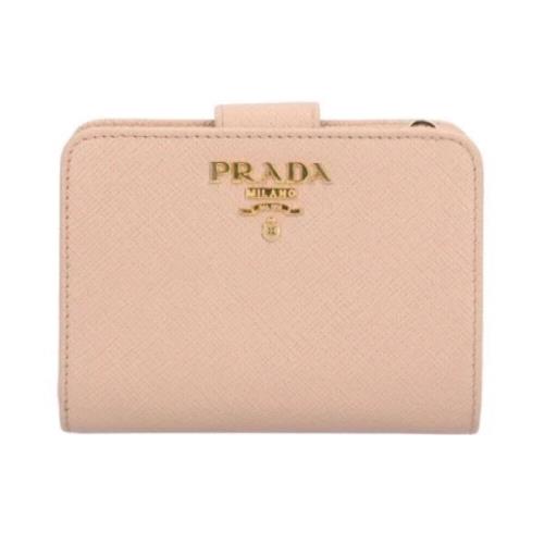 Pre-owned Leather wallets Prada Vintage , Pink , Dames