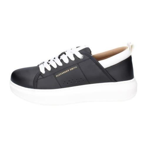 Heren Synthetisch Leren Sneakers Alexander Smith , Black , Heren