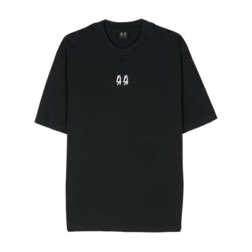 Zwart Distressed Grafische Print T-shirt 44 Label Group , Black , Here...