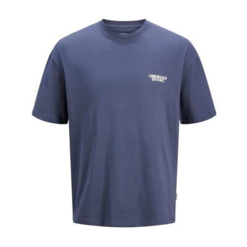 Nachtblauw Crew Neck T-shirt Jack & Jones , Blue , Heren