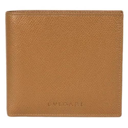 Pre-owned Leather wallets Bvlgari Vintage , Brown , Unisex