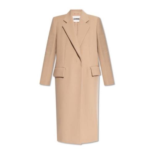 Wollen jas Jil Sander , Beige , Dames