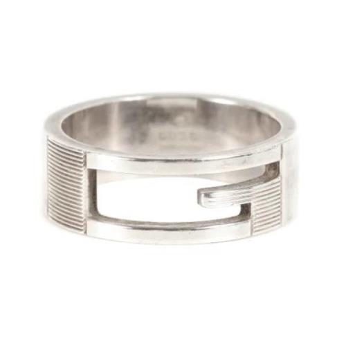 Pre-owned Silver rings Gucci Vintage , Gray , Heren