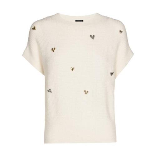 Gezellige Pullover met Hartjespatroon Caroline Biss , White , Dames