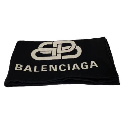 Pre-owned Wool scarves Balenciaga Vintage , Black , Dames