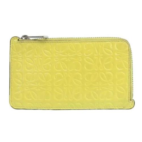 Pre-owned Leather wallets Loewe Pre-owned , Yellow , Dames