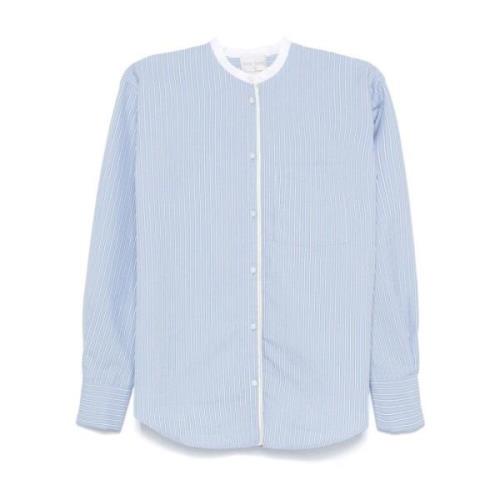 Gestreept Oxford Weefsel Shirt Blauw Forte Forte , Blue , Dames