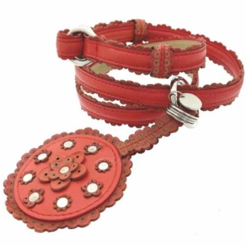 Pre-owned Leather belts Bottega Veneta Vintage , Red , Dames