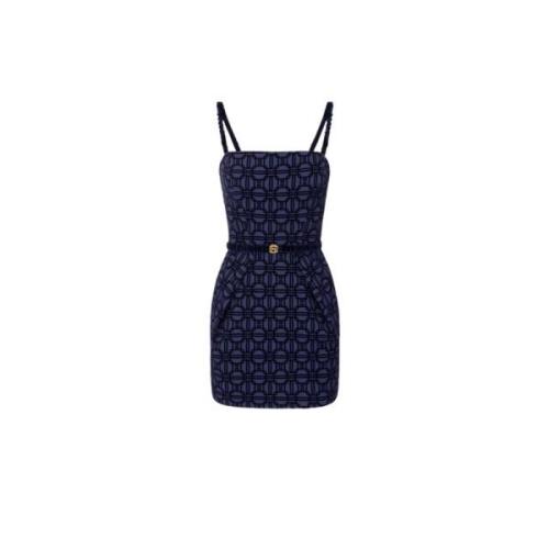 Jurk met Riem Elisabetta Franchi , Blue , Dames