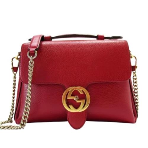 Pre-owned Leather gucci-bags Gucci Vintage , Red , Dames