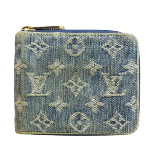 Pre-owned Denim wallets Louis Vuitton Vintage , Blue , Dames