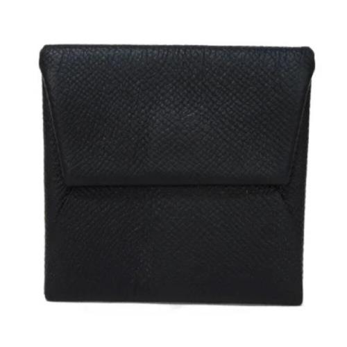 Pre-owned Leather wallets Hermès Vintage , Black , Dames