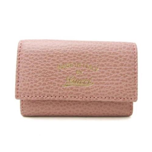 Pre-owned Leather key-holders Gucci Vintage , Pink , Dames