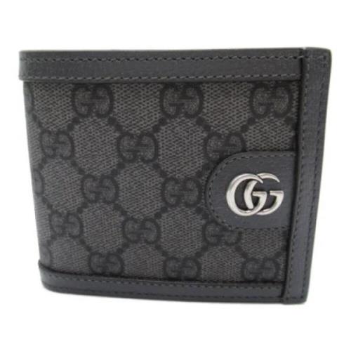 Pre-owned Canvas wallets Gucci Vintage , Black , Heren