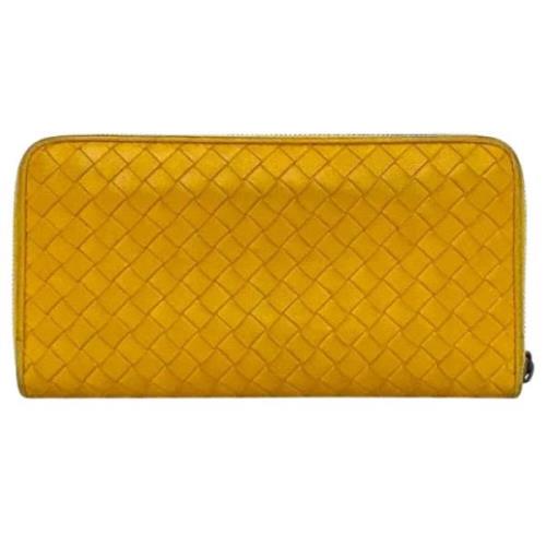 Pre-owned Leather wallets Bottega Veneta Vintage , Yellow , Dames