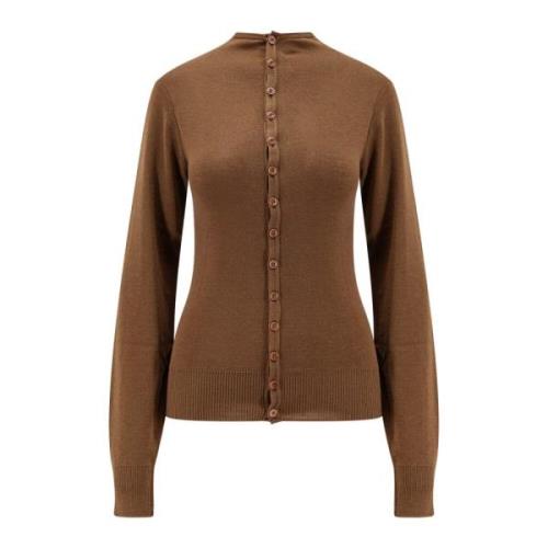 Wollen Cardigan met Knoopsluiting Lemaire , Brown , Dames