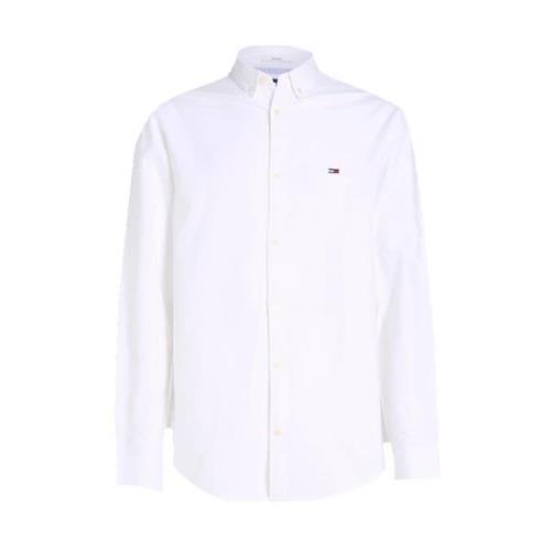 Klassieke Katoenen Overhemd Tommy Hilfiger , White , Heren