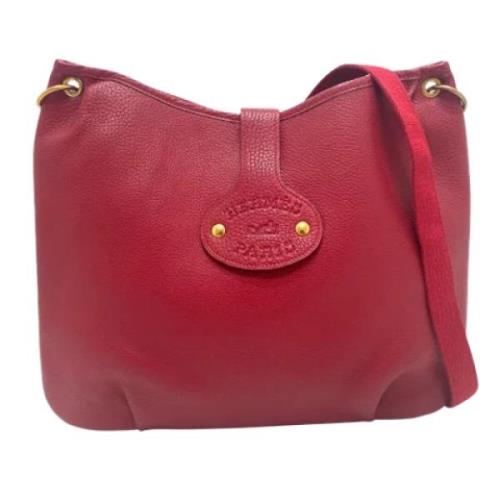 Pre-owned Leather shoulder-bags Hermès Vintage , Red , Dames