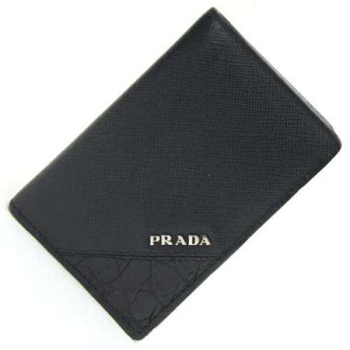 Pre-owned Leather wallets Prada Vintage , Black , Dames