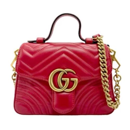 Pre-owned Leather gucci-bags Gucci Vintage , Red , Dames