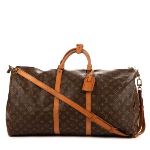 Pre-owned Coated canvas handbags Louis Vuitton Vintage , Brown , Dames