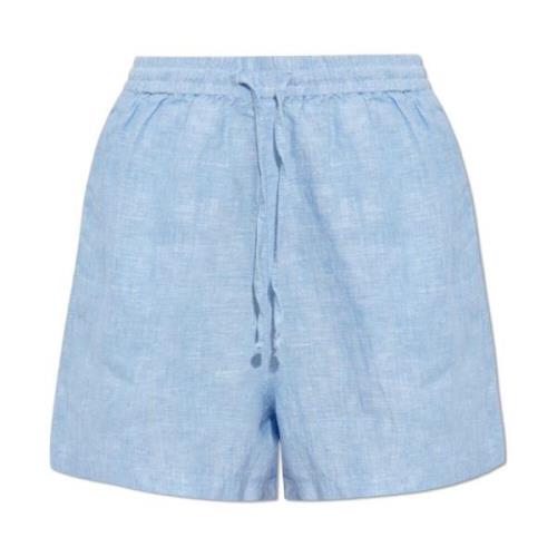 Linnen shorts `Maren` Samsøe Samsøe , Blue , Dames