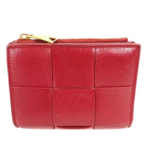 Pre-owned Leather wallets Bottega Veneta Vintage , Red , Dames