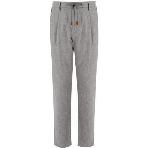 Sportieve Jogger Broek met Gestreepte Elastiek Eleventy , Gray , Heren