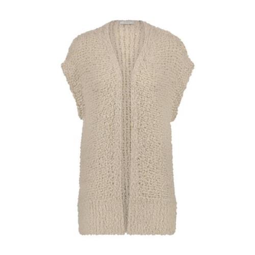 Gilly Lurex Vest Nukus , Beige , Dames