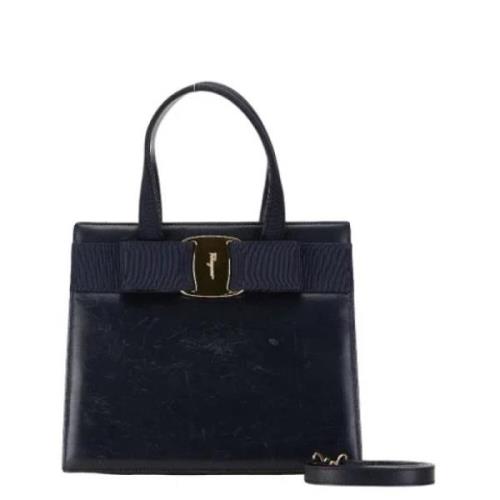 Pre-owned Leather shoulder-bags Salvatore Ferragamo Pre-owned , Black ...