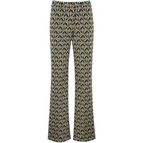 Slim-fit palazzo broek met stropdas-geïnspireerde print Etro , Multico...